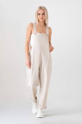 5 Cepli Keten Salopet Bej - Wenor