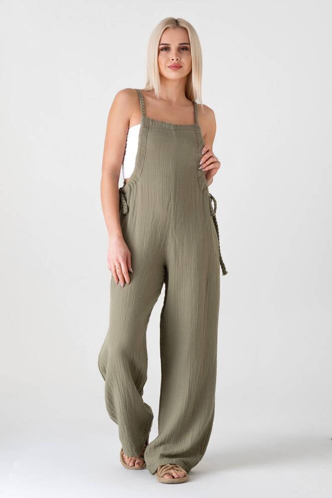 Müslin Salopet %100 Pamuk Yazlık Salaş Yeşil - Wenor